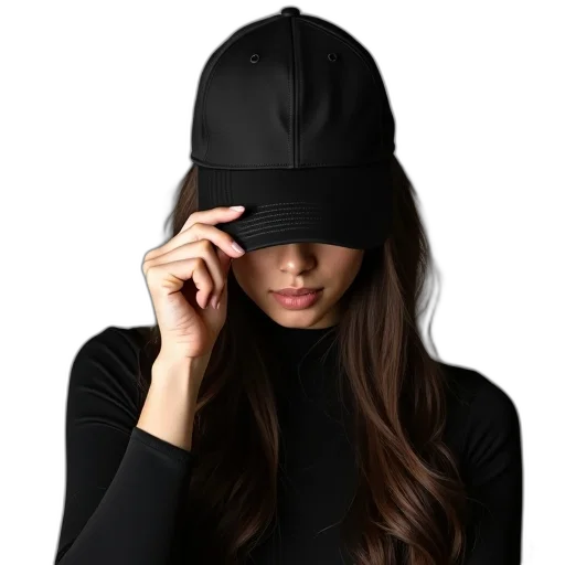 hat, person, long, hair transparent PNG cut-out