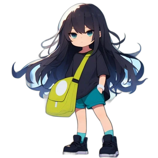 dress, staff, hair, jacket transparent PNG cut-out