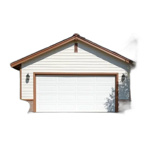 building, 3d render, two-car, garage transparent PNG cut-out