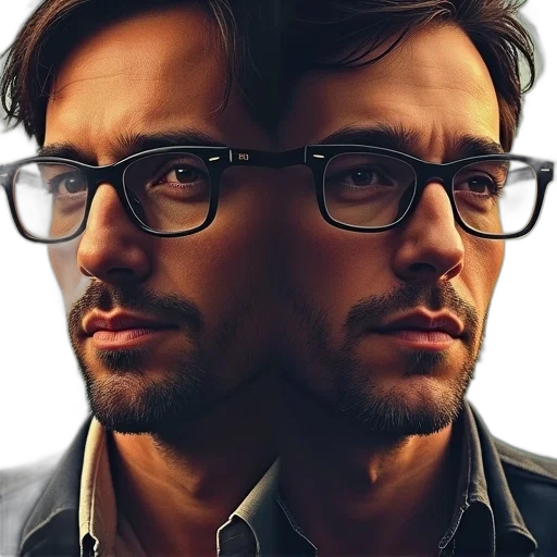 face, hair, photorealistic, comic book art transparent PNG cut-out