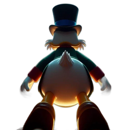 robot, hat, staff, creature transparent PNG cut-out