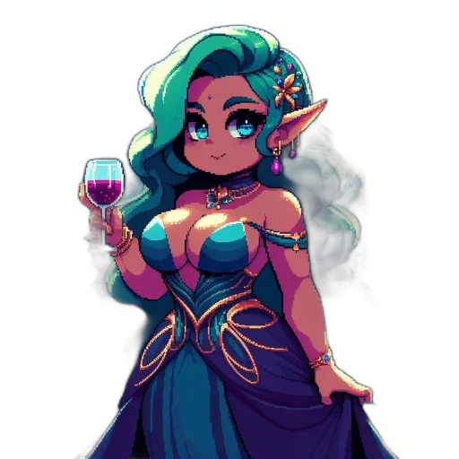 dress, pixel art, concept art, fantasy art transparent PNG cut-out