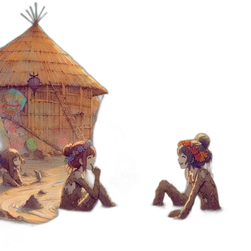 concept art, watercolor, fantasy art, 3d render transparent PNG cut-out