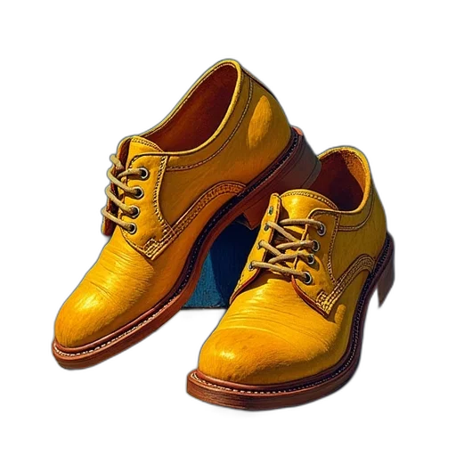 shoes, 3d render, photorealistic, golden transparent PNG cut-out