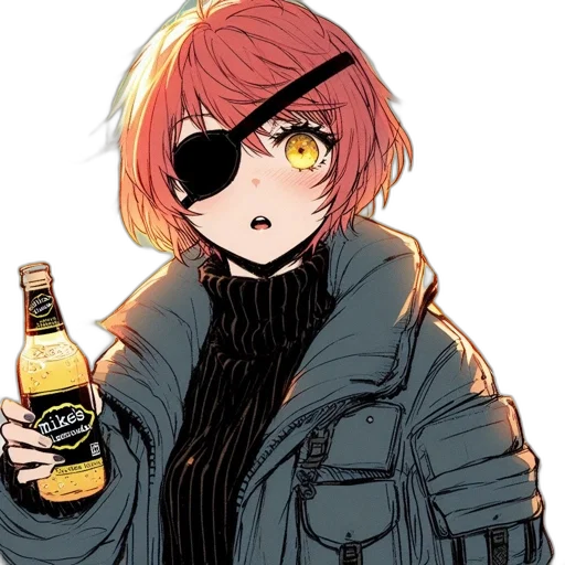 jacket, bottle, animal, weapon transparent PNG cut-out