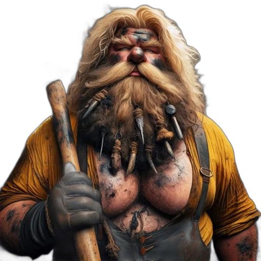 staff, animal, face, fantasy art transparent PNG cut-out