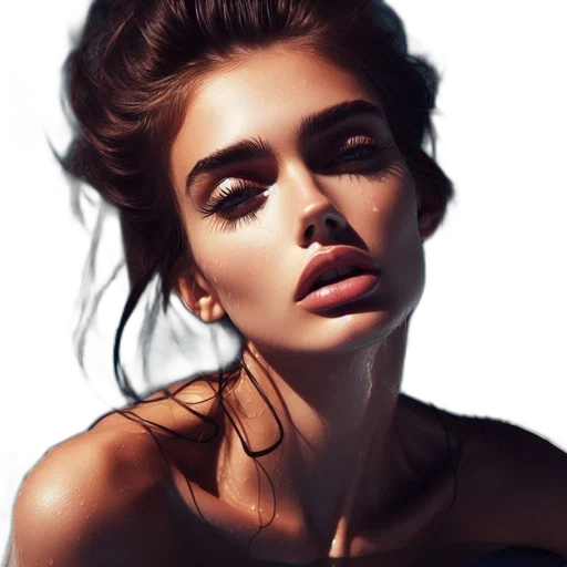 face, jewelry, hair, dress transparent PNG cut-out