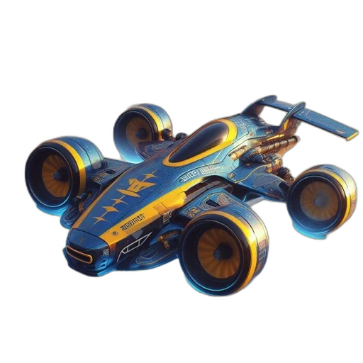 car, weapon, robot, 3d render transparent PNG cut-out