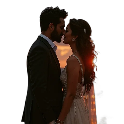 sunset, fire, neon lights, arjun transparent PNG cut-out