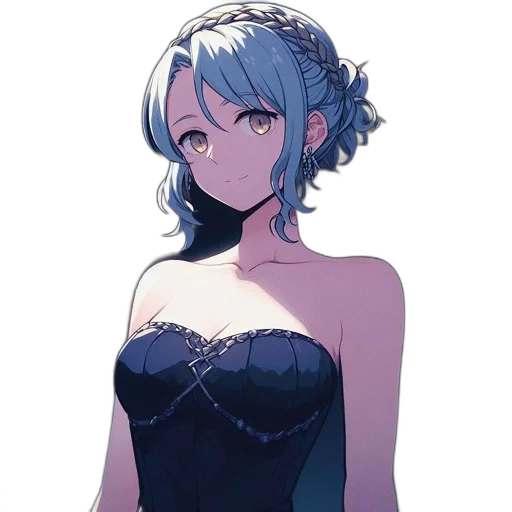 dress, crown, jewelry, staff transparent PNG cut-out