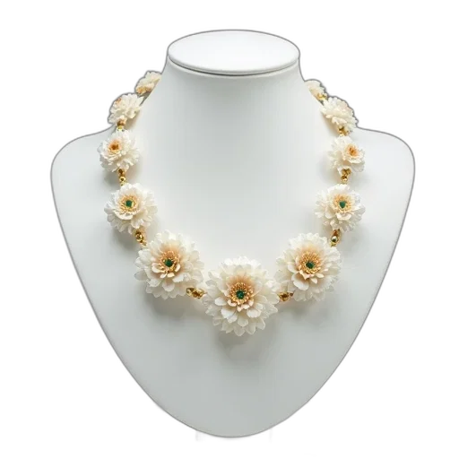 jewelry, necklace, flower, design transparent PNG cut-out