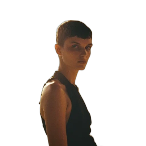 face, dress, staff, hair transparent PNG cut-out