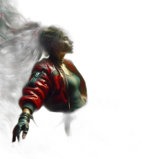 dragon, jacket, concept art, cyberpunk transparent PNG cut-out