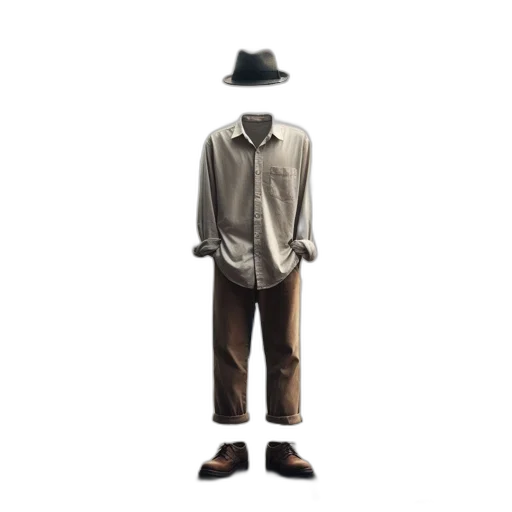 jacket, staff, hat, dress transparent PNG cut-out