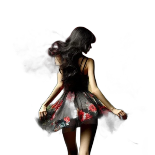 dress, concept art, fantasy art, photorealistic transparent PNG cut-out
