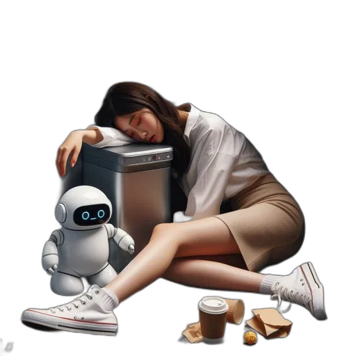robot, creature, concept art, photorealistic transparent PNG cut-out