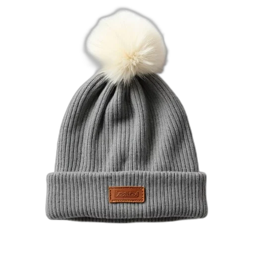hat, crown, grey, knitted transparent PNG cut-out