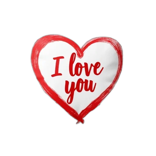 white, pillow, red, heart transparent PNG cut-out