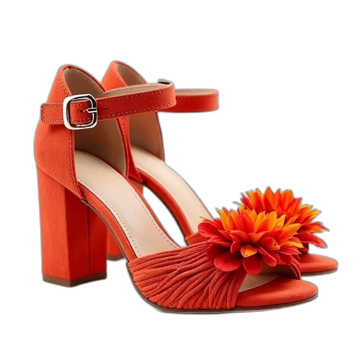 shoes, red, pair, high-heeled transparent PNG cut-out
