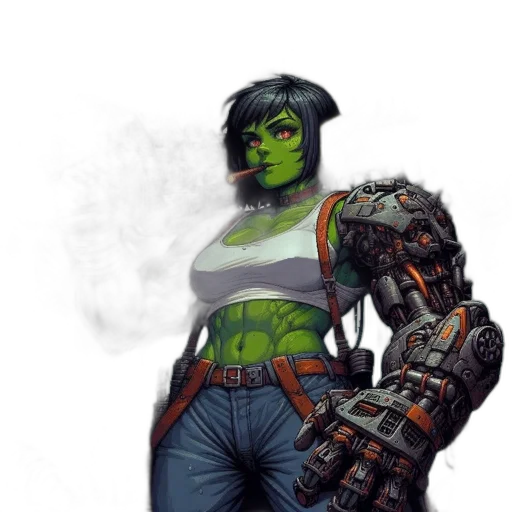 robot, concept art, comic book art, fantasy art transparent PNG cut-out