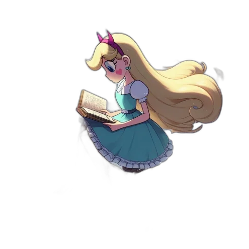 staff, dress, crown, hair transparent PNG cut-out
