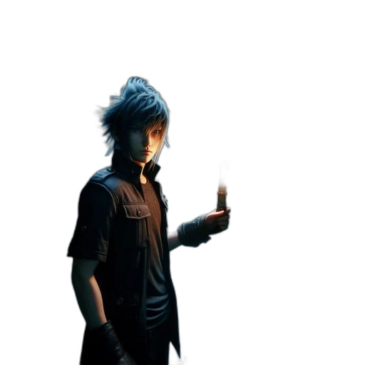 jacket, staff, hat, sword transparent PNG cut-out