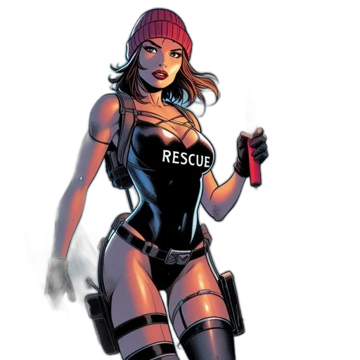 comic book art, concept art, cyberpunk, cartoon transparent PNG cut-out