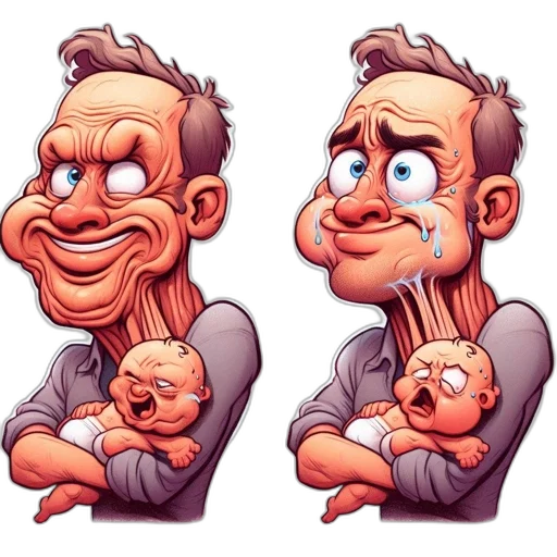face, cartoon, concept art, comic book art transparent PNG cut-out