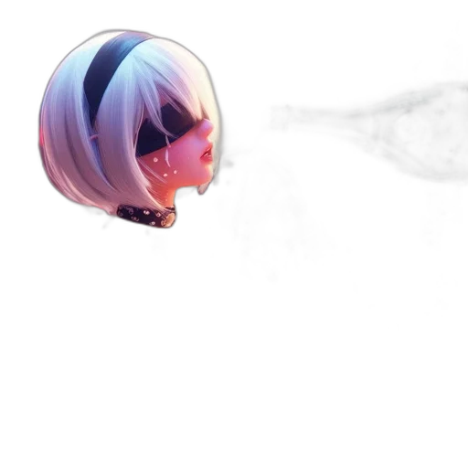 mask, weapon, hair, robot transparent PNG cut-out