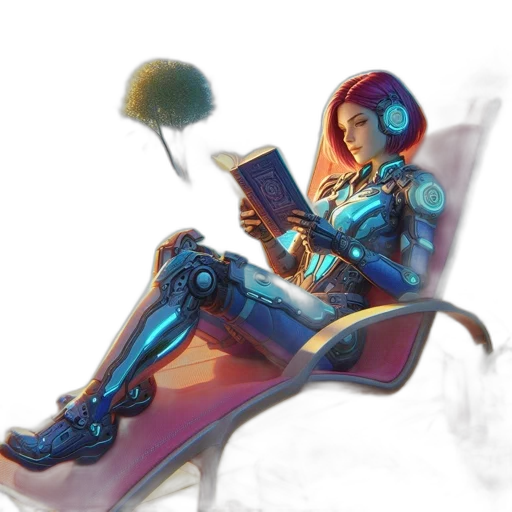 robot, staff, weapon, concept art transparent PNG cut-out