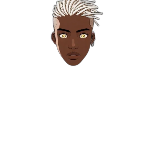 hair, face, mask, staff transparent PNG cut-out