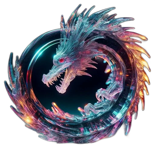 dragon, creature, staff, weapon transparent PNG cut-out