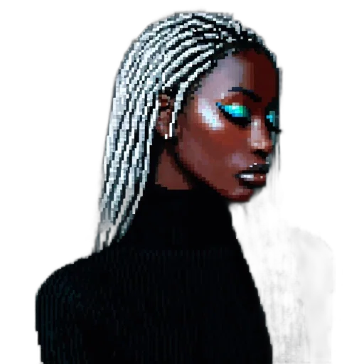 hair, jewelry, face, staff transparent PNG cut-out