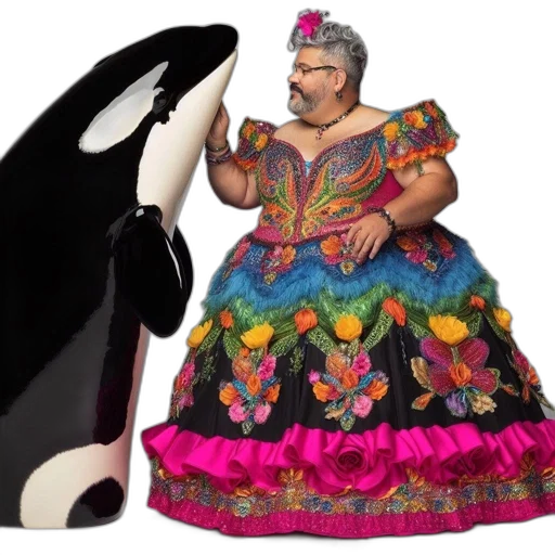 dress, animal, man, wearing transparent PNG cut-out