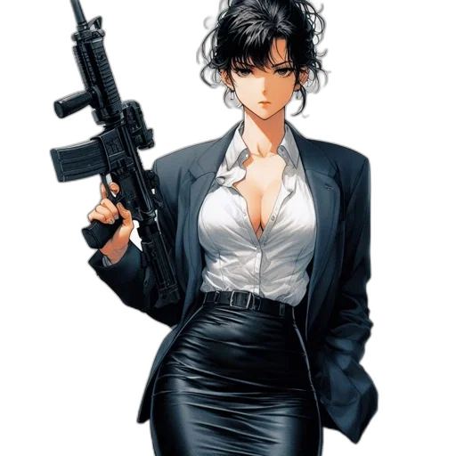 weapon, jacket, comic book art, concept art transparent PNG cut-out