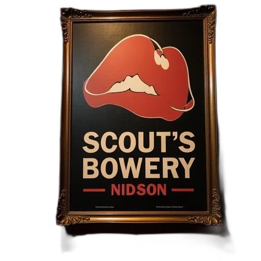 poster, scout, bowery, displayed transparent PNG cut-out