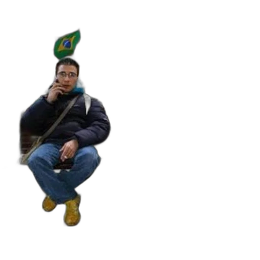 hat, jacket, umbrella, staff transparent PNG cut-out