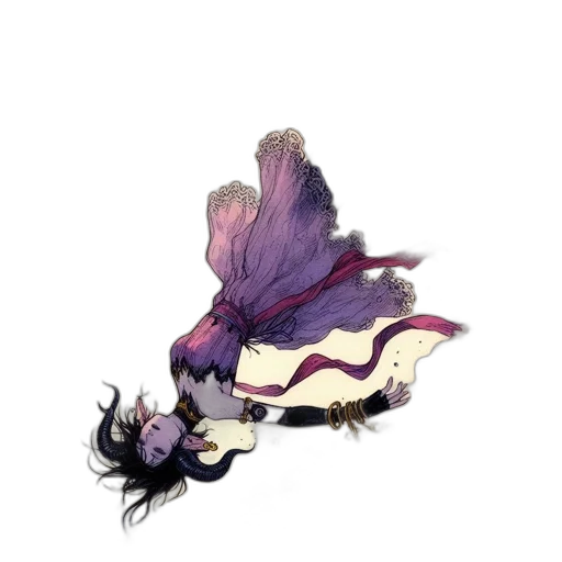 dragon, creature, mask, flower transparent PNG cut-out