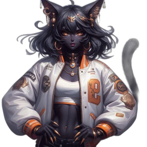 staff, jacket, cyberpunk, concept art transparent PNG cut-out