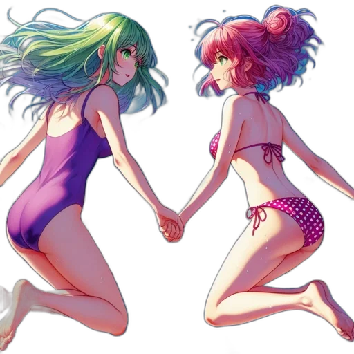 anime, vaporwave, concept art, pixel art transparent PNG cut-out