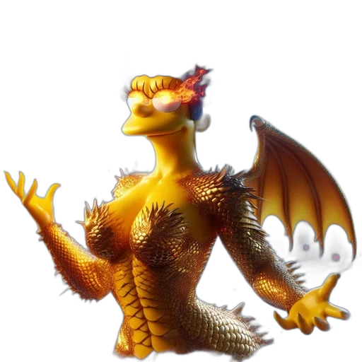 dragon, creature, animal, 3d render transparent PNG cut-out
