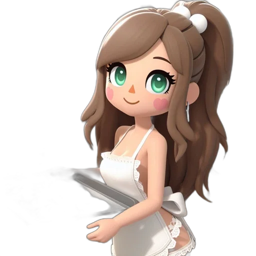 dress, staff, face, jewelry transparent PNG cut-out