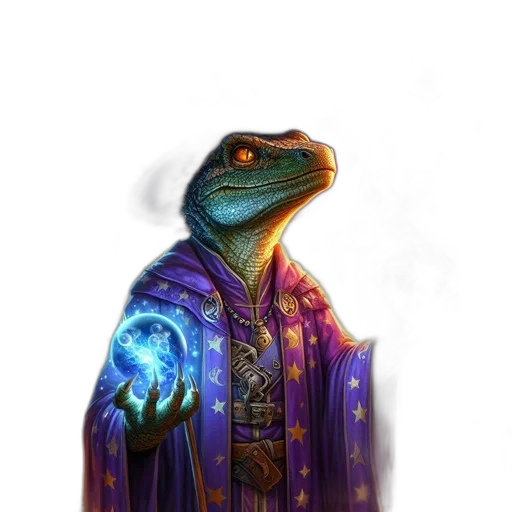 dragon, staff, jacket, creature transparent PNG cut-out