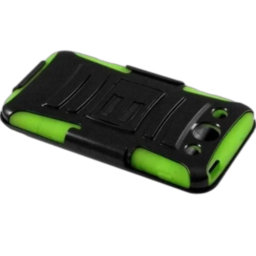 black, green, phone, case transparent PNG cut-out