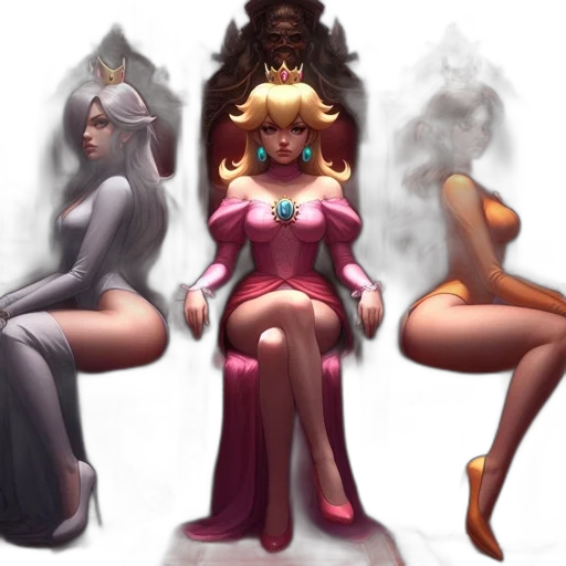 crown, dress, concept art, fantasy art transparent PNG cut-out