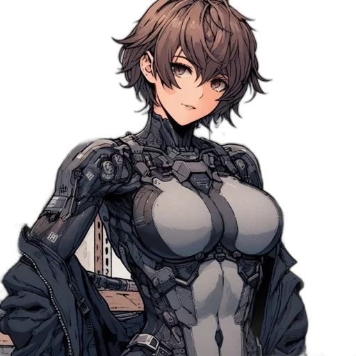 dress, robot, weapon, concept art transparent PNG cut-out
