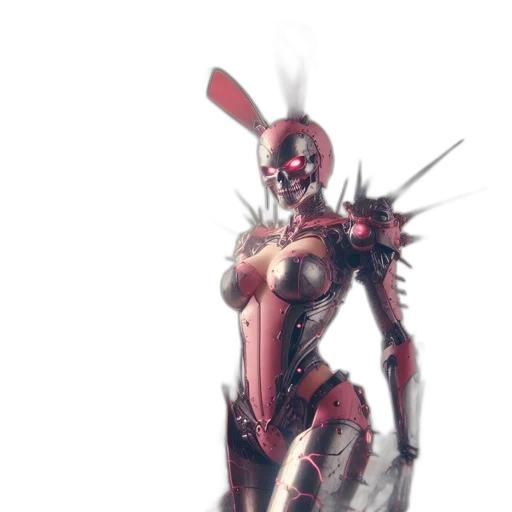 robot, mask, weapon, creature transparent PNG cut-out