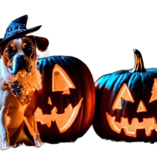animal, halloween-themed, dog, dressed transparent PNG cut-out