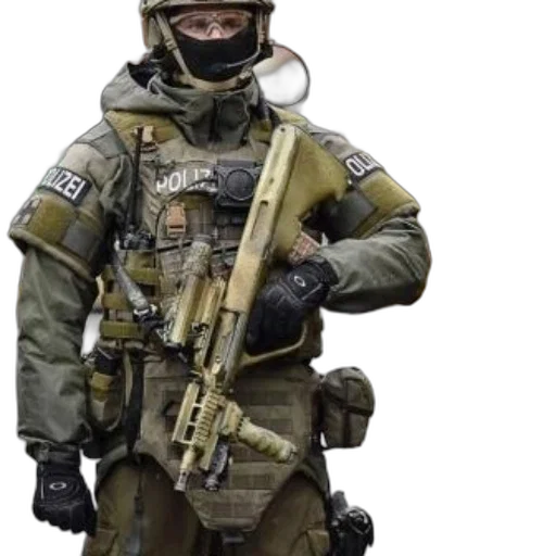 jacket, staff, weapon, mask transparent PNG cut-out