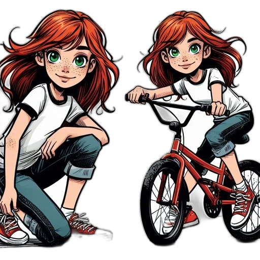 cartoon, comic book art, concept art, anime transparent PNG cut-out